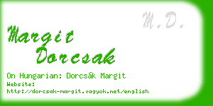 margit dorcsak business card