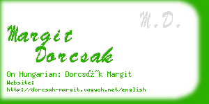 margit dorcsak business card